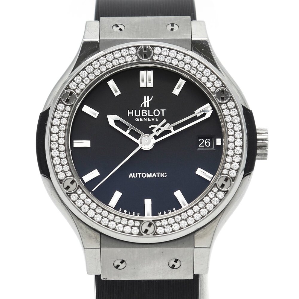 Hublot Watch Classic Fusion Automatic 38mm Titanium Original Diamond Bezel